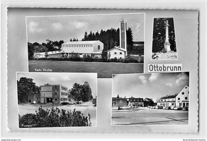 39126903 - Ottobrunn mit Bahnhofplatz und Postamt gelaufen. Gute Erhaltung.