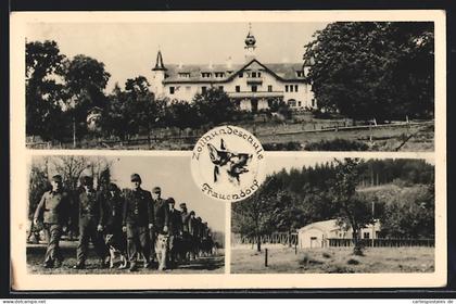 AK Frauendorf OT Windorf, Zollhundeschule in drei Ansichten