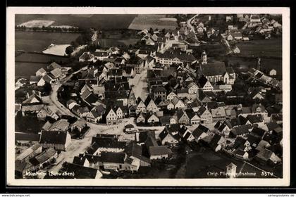 AK Monheim, Orig. Fliegeraufnahme der Ortschaft
