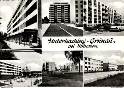 CPA Grünau Unterhaching in Oberbayern, Siedlung, Wohnblöcke