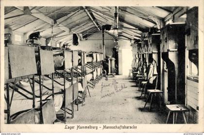 CPA Hammelburg in Unterfranken Bayern, Truppenübungsplatz, Mannschaftsbaracke, Betten