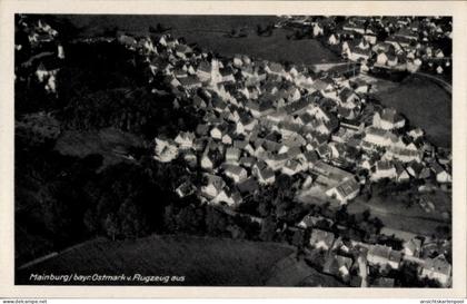 CPA Mainburg im Hallertau Niederbayern, Luftaufnahme von Häuser, Landschaft, Flugzeugansicht