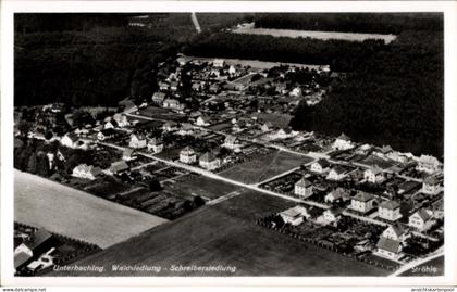 CPA Unterhaching in Oberbayern, Fliegeraufnahme, Waldsiedlung, Schreibersiedlung