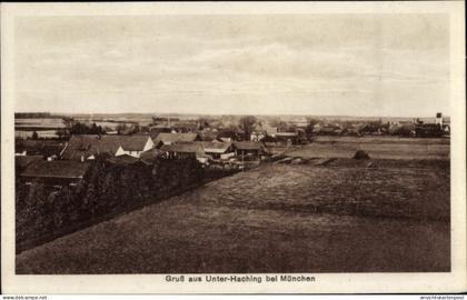 CPA Unterhaching in Oberbayern, Totalansicht