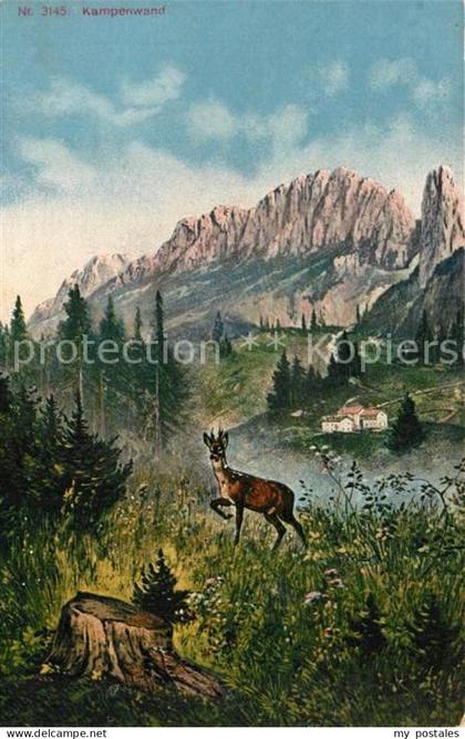 Kampenwand Chiemgau Landschaftspanorama Chiemgauer Alpen Wild Kuenstlerkarte