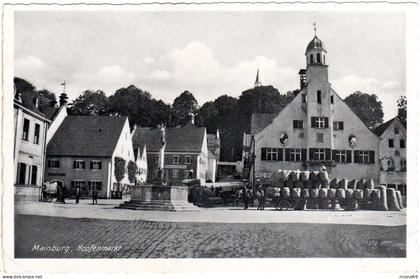 Mainburg, Hopfenmarkt m. Brauerei Christlbräu u. Pferdefuhrwerken, 1941 gebr. AK