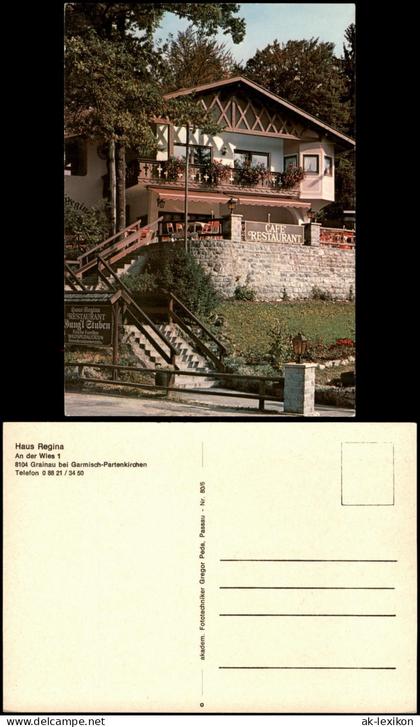 Obergrainau Grainau Hotel Gaststätten Haus Regina RESTAURANT Haus Regina  1970