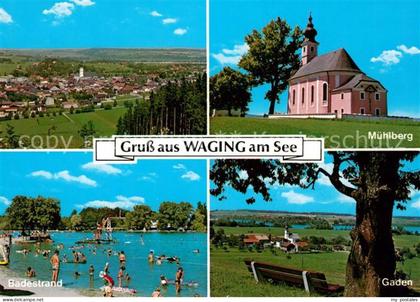 Waging See Panorama Muehlberg Badestrand Gaden