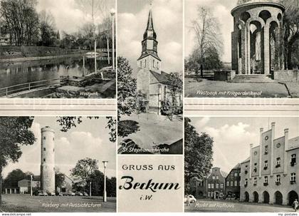 Beckum Westfalen Kriegerdenkmal St. Stephanuskirche Markt Rathaus