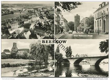 Beeskow - Ernst-Thälmann-Straße - Am kleinen See - Spreebrücke - Foto-AK Großformat 1975 - Planet-Verlag Berlin