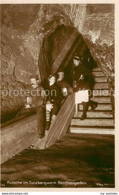 BERCHTESGADEN Bayern Rutsche im Salzbergwerk Berchtesgaden