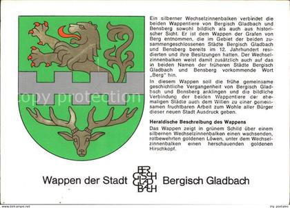 72123658 Bergisch Gladbach Wappen der Stadt Bergisch Gladbach