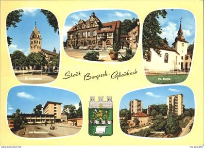 Bergisch Gladbach Hochhaeuser Evangelische Kirche Busbahnhof