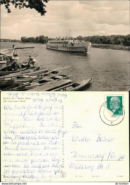 Ansichtskarte Berlin Weiße Flotte Berlin MS "Prenzlauer Berg" 1964