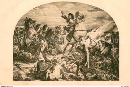 BERLIN  CITY Schlachtszene Fehrbellin 1675 Amtl Ausgabe der Kgl Zeughaus Verwalt