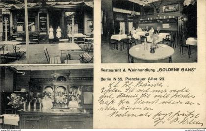 CPA Berlin Prenzlauer Berg, Restaurant und Weinhandlung Goldene Gans, Prenzlauer Allee 23