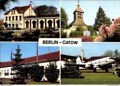 CPA Berlin Spandau Gatow, Wirtshaus Gatow, Kirche, Flugplatz der Royal Air Force