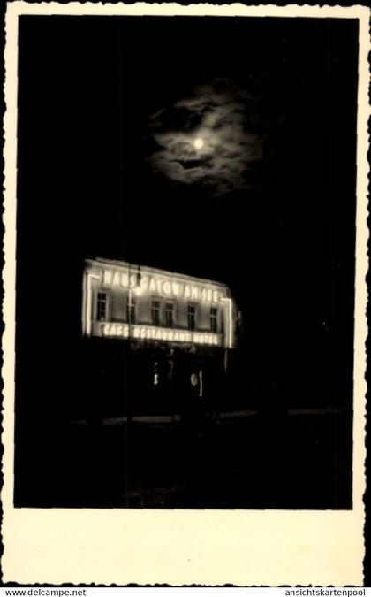 Photo Clair de lune CPA Berlin Spandau Gatow, Haus Gatow am See