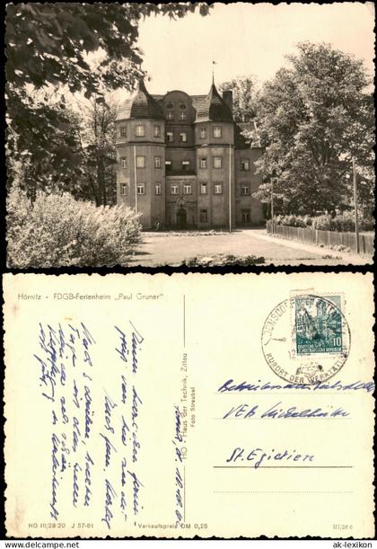 Ansichtskarte Bertsdorf-Hörnitz FDGB-Ferienheim Paul Gruner, Hörnitz 1960