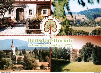 Bertsdorf-Hoernitz Wohnhaus Kirche Schloss Panorama