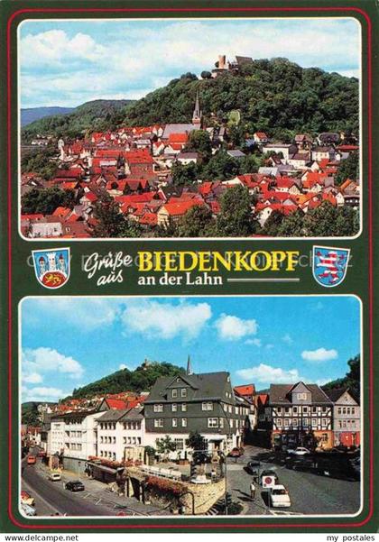 Biedenkopf Lahn Hessen Panorama mit Schloss Ortspartie