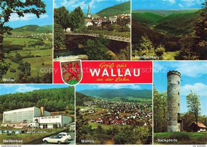Wallau Lahn Biedenkopf Panorama Lahnbruecke Hainbachtal Hallenbad Sackpfeife