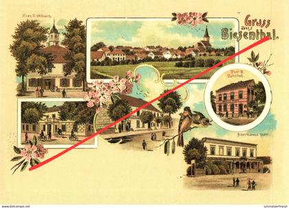 REPRO AK Gruß Biesenthal Bahnhof Gasthof Hotel a Lanke Wandlitz Prenden Lobetal Klosterfelde Bernau Eberswalde Berlin