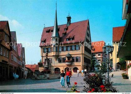Bietigheim-Bissingen Rathaus erbaut 1507 Brunnen Altstadt