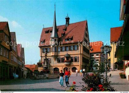 Bietigheim-Bissingen Rathaus erbaut 1507 Marktplatz Brunnen