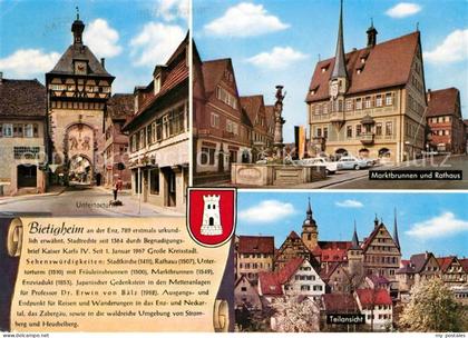 Bietigheim-Bissingen Untertorturm Marktbrunnen Rathaus Altstadt Chronik Wappen