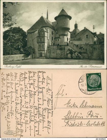 Ansichtskarte Bitburg An der Römermauer 1937