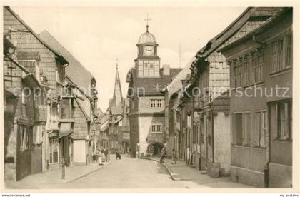 Bleicherode Maxim Gorki Strasse mit Rathaus