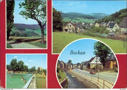 Bockau (Erzgebirge) Teilansichten (2), Freibad, Karl-Marx-Straße 1981
