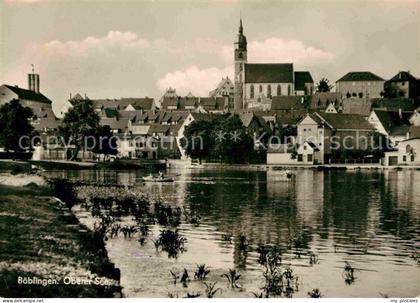 Boeblingen Oberer See mit Blick zur Kirche