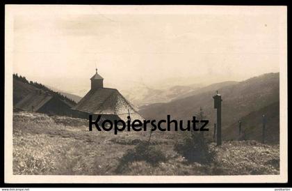 ALTE POSTKARTE HEIDEBRÜNNL KAPELLE ALTVATERGEBIRGE KREIS MÄHRISCH SCHÖNBERG Heidebrünnel Mähren Wegkreuz postcard cpa AK