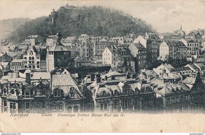 KARLSBAD  THURM  EHEMALIGES KAISER KARKL DES IV   2 SCANS