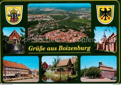Boizenburg Elbe Fliegeraufnahme Teilansichten Schloss Kirche