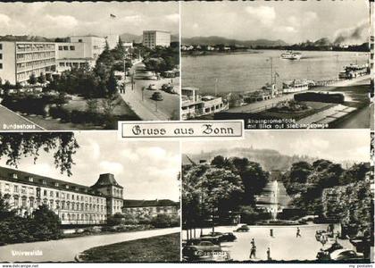 Bonn Rhein Bonn Bundeshaus Universitaet Kaiserplatz  x 1957