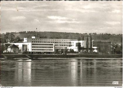 Bonn Rhein Bonn Bundeshaus x 1956