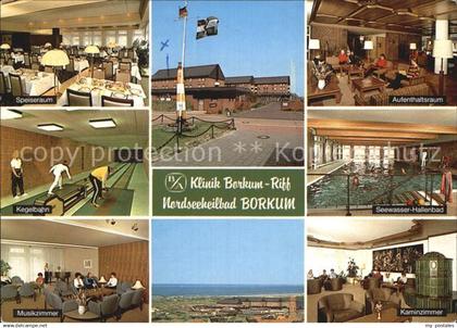 Borkum Rehazentrum Klinikum Borkum Riff Kegeln Musik Kaminzimmer Hallenbad