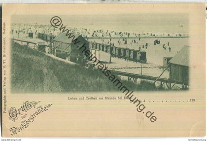 Borkum - Strand - Gruss vom Nordseestrande - Verlag H. Th. Kretschmann Borkum
