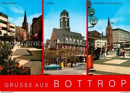 Bottrop Fussgaengerzone Rathaus Busbahnhof Martinskirche