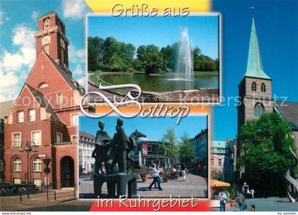 Bottrop Kirche Rathaus Denkmal Springbrunnen