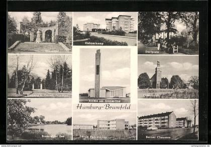 AK Hamburg-Bramfeld, Hohnerkamp, Dorfplatz, Ehrenmal