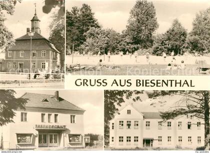 73142880 Biesenthal-Bernau Rathaus Haus Freundschaft Badeanstalt Strand Biesenth