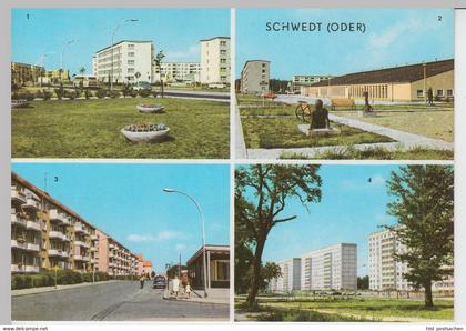 (96686) AK Schwedt, Mehrbildkarte, 1976