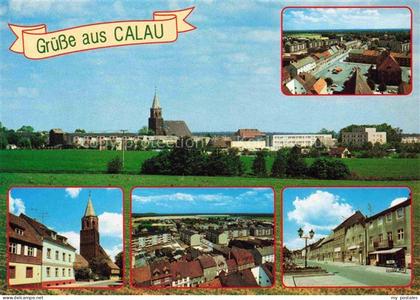 Calau Panorama Markt Rathaus Kirchstrasse Cottbuser Strasse