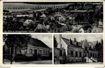 CPA Alt Golm Rietz Neuendorf in der Mark, Gesamtansicht, Gasthof P. Lahmann, Schloss
