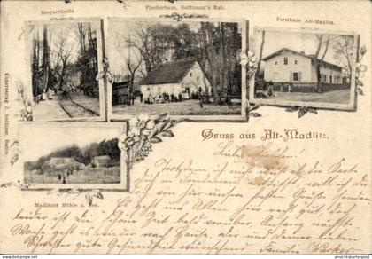 CPA Alt Madlitz Wilmersdorf Briesen Mark, Forsthaus, Bergschlucht, Madlitzer Mühle, Fischerhaus