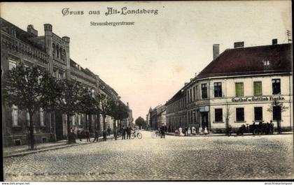 CPA Altlandsberg in der Mark, Straussberger Straße, Strausberger Straße, Gasthof Gottlieb Fincke